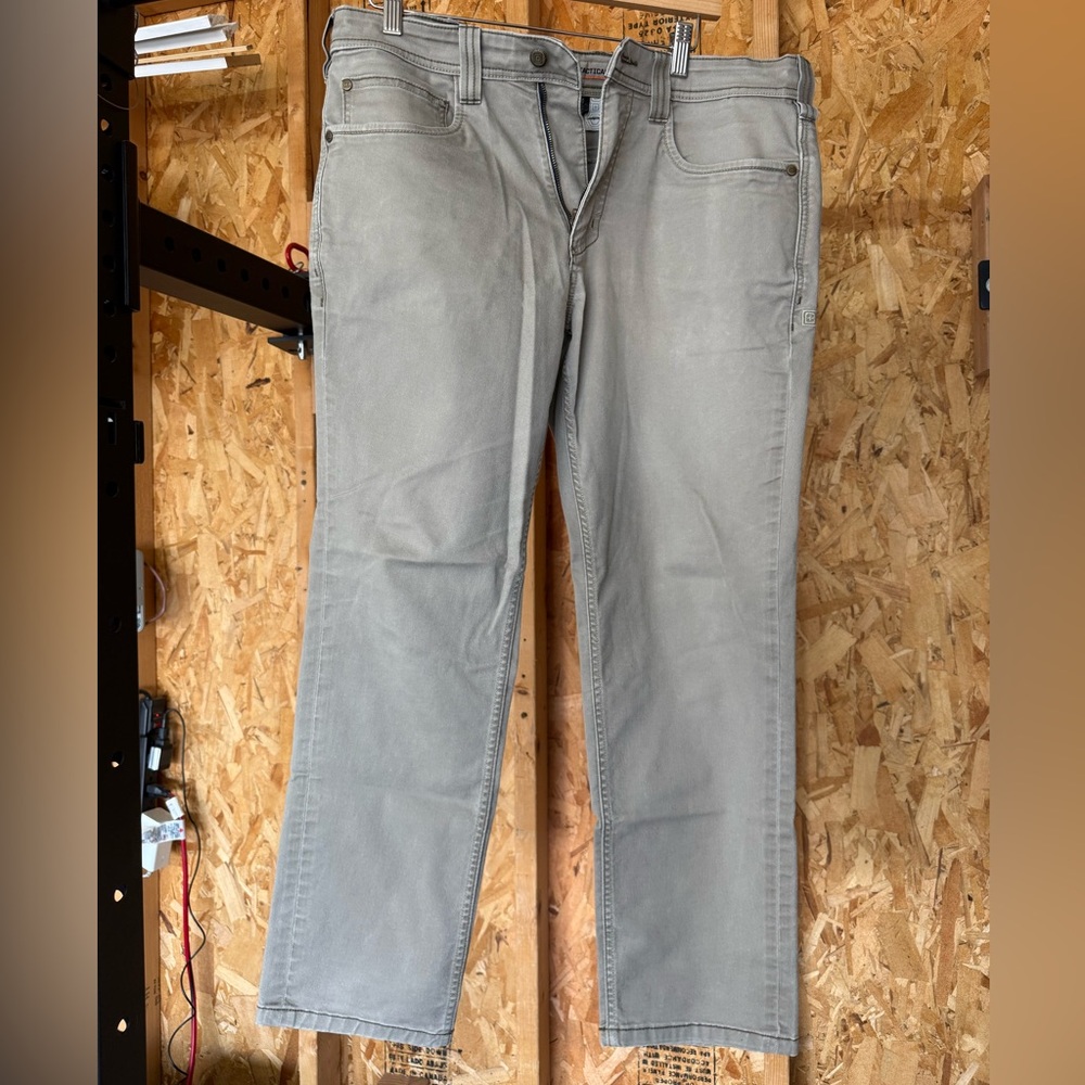 5.11 Tactical Men's Gray Cargo Work Pants 34x30 Ripstop Utility